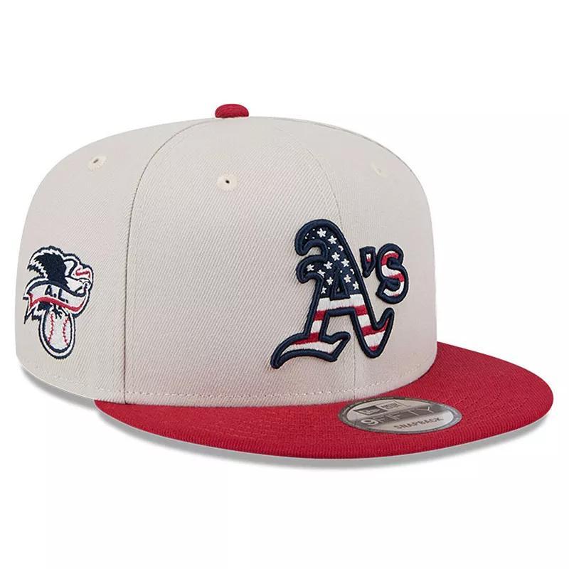 New Era Mens Red Oakland Athletics 2024 Fourth of July 9FIFTY Snapback Hat Product Image