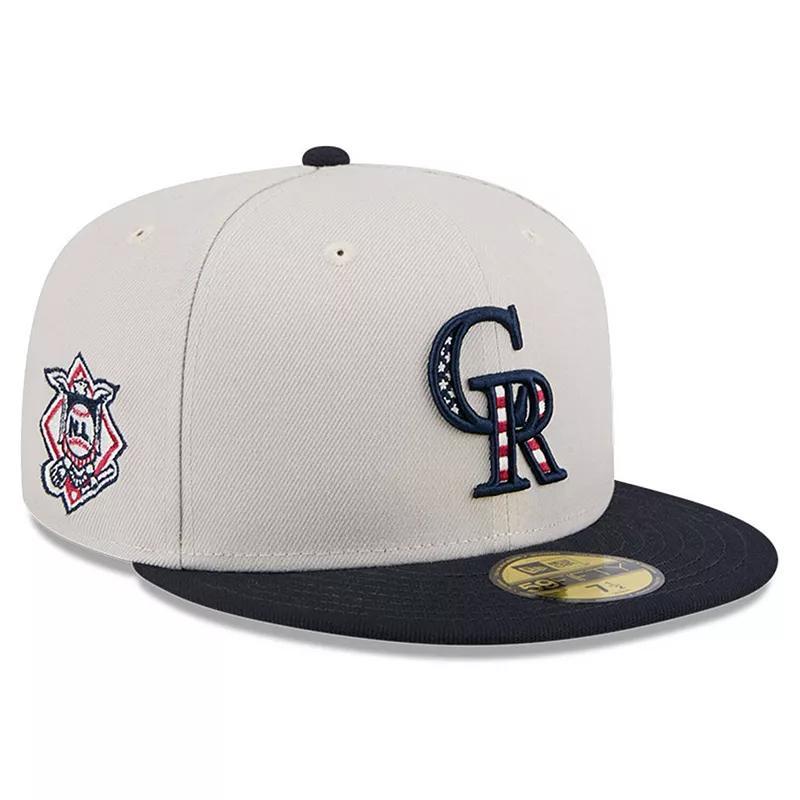 Mens New Era Khaki/Black Colorado Rockies 2024 Fourth of July 59FIFTY Fitted Hat Product Image