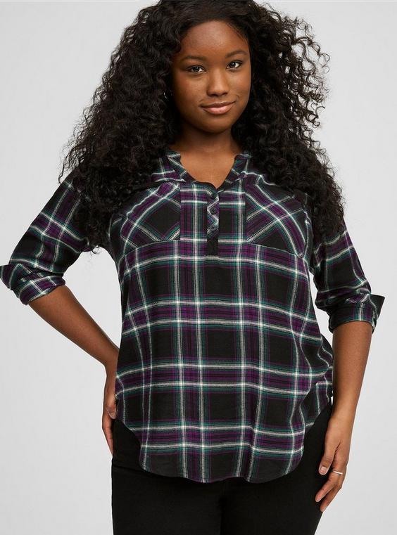 Harper Softest Flannel Tunic Pullover Product Image