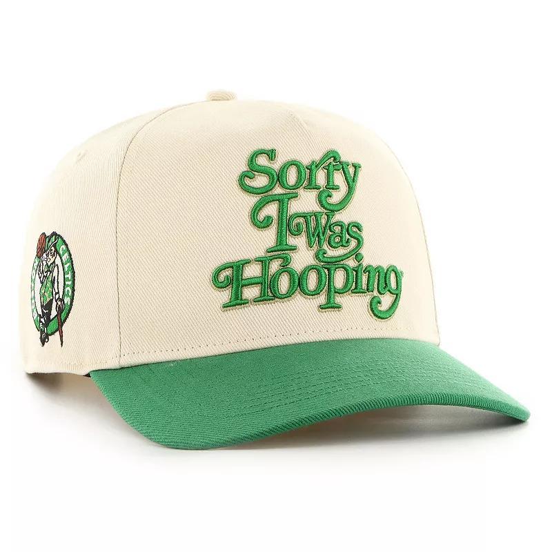 Mens 47 x Brand Seen Sorry I Was Hooping Cream/Kelly Green Boston Celtics Two-Tone Hitch Adjustable Hat Product Image