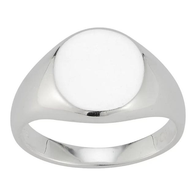 Menster Mens Sterling Silver Oval Signet Ring Product Image