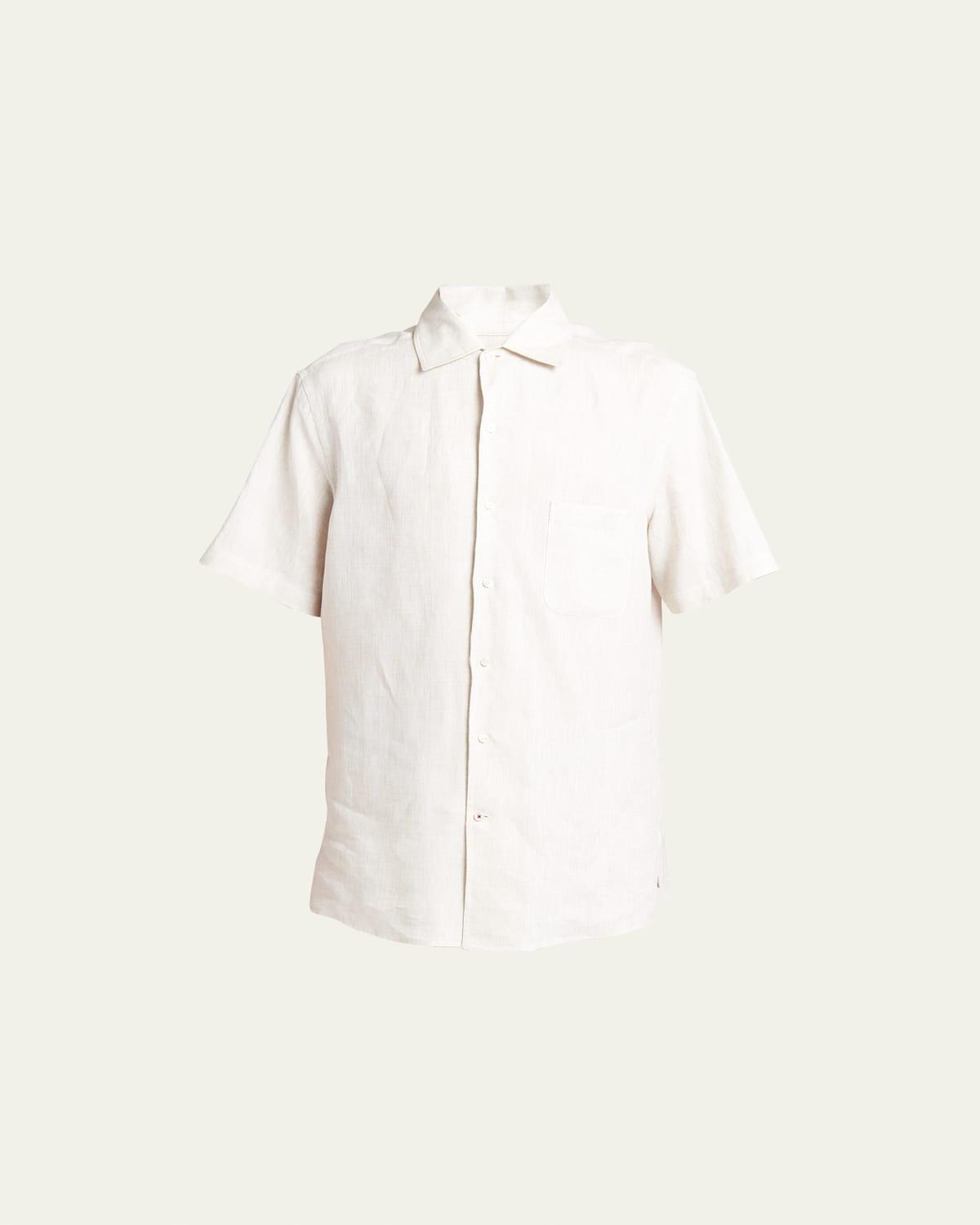 Mens Linen Pocket Sport Shirt Product Image