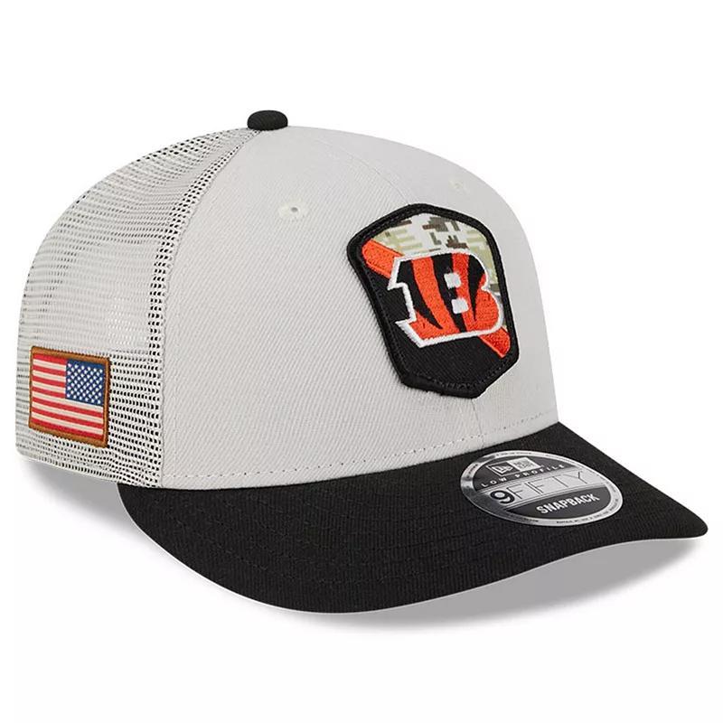 Mens New Era Stone/Black Cincinnati Bengals 2023 Salute To Service Low Profile 9FIFTY Snapback Hat Product Image