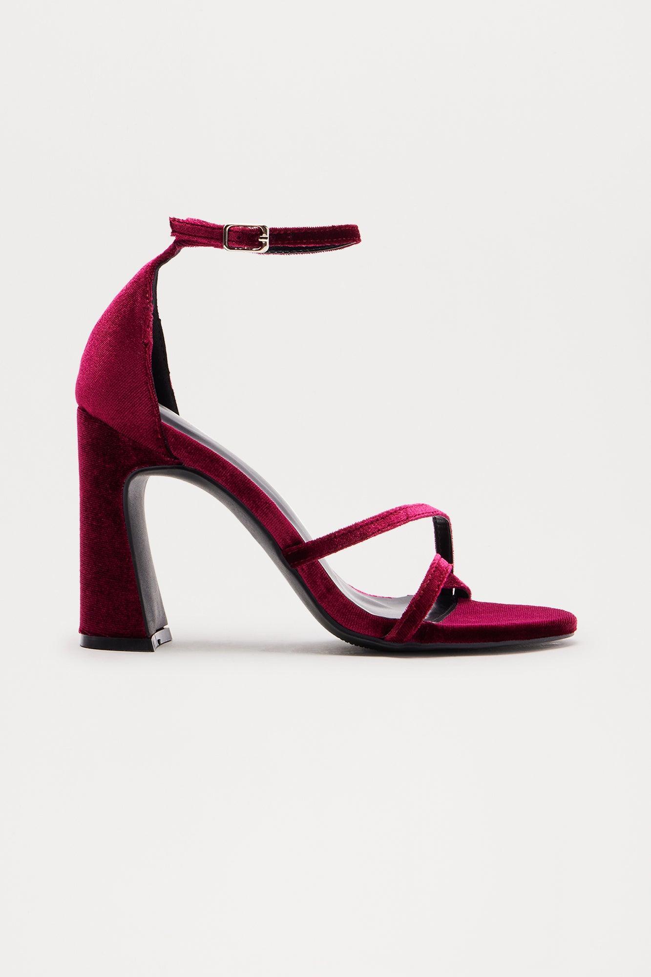 Auden Heeled Sandals - Burgundy Product Image