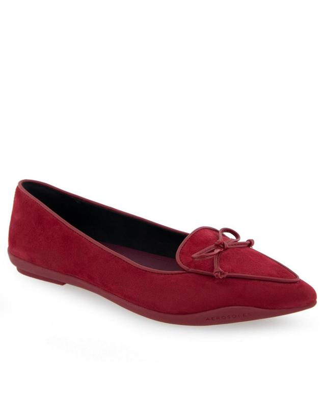 Aerosoles Doran Womens Suede Flats Purple Product Image