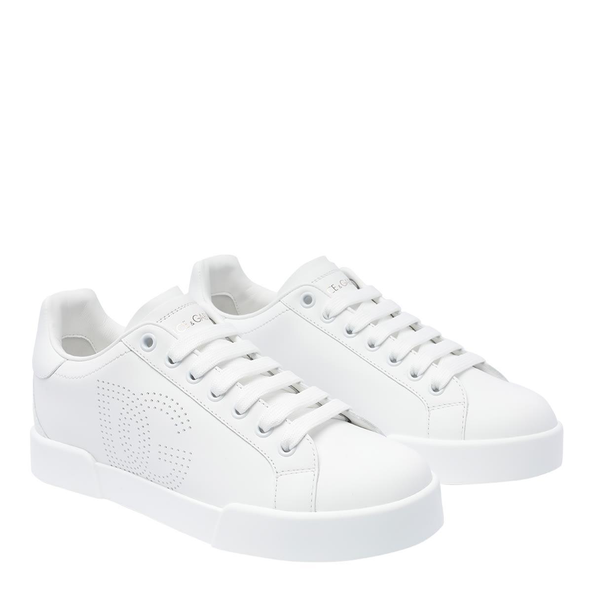 DOLCE & GABBANA Portofino Sneakers In White Product Image