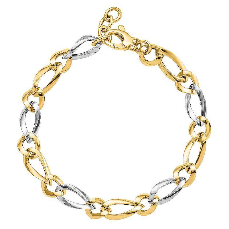 Two Tone 14k Gold Bracelet, Womens 14k 2 Tone Product Image