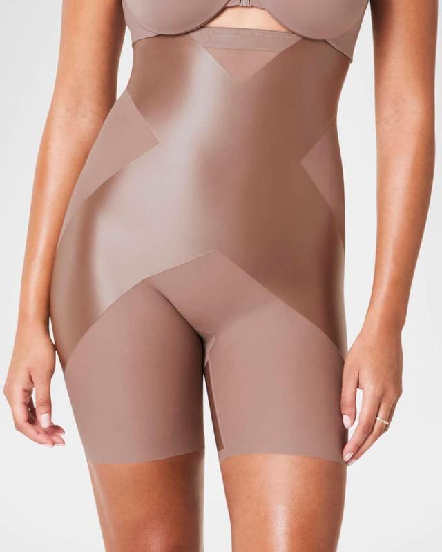 High-Rise Booty-Lifting X Mid-Thigh Shorts Product Image