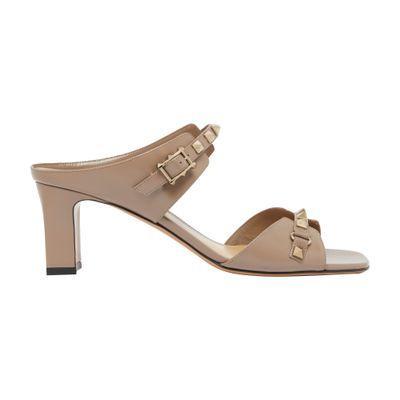 Rockstud Sandals In Brown Product Image