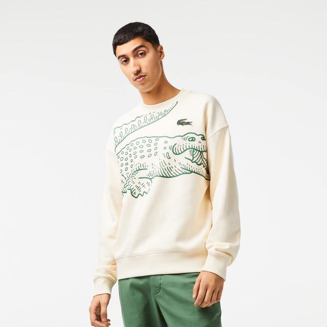 Men’s Crew Neck Loose Fit Croc Print Sweatshirt Product Image