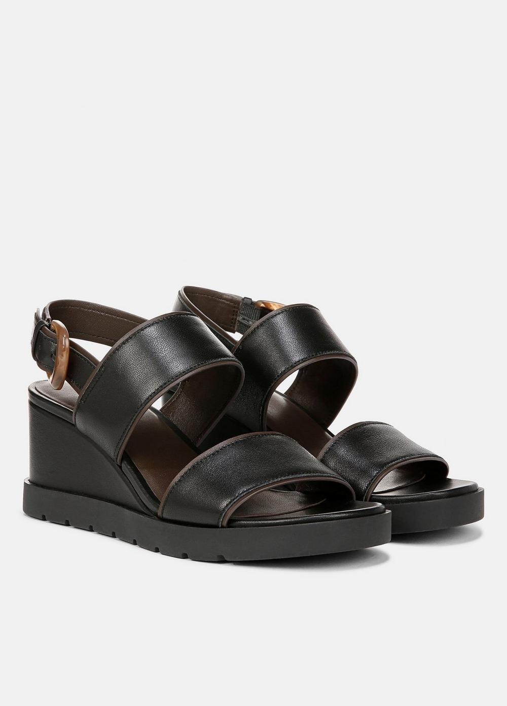 Roma Leather Wedge Sandal Product Image