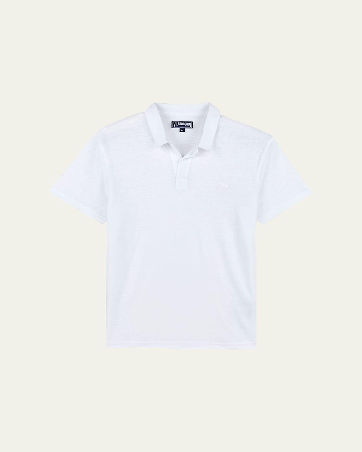 Mens Pyramid Linen Polo Shirt Product Image