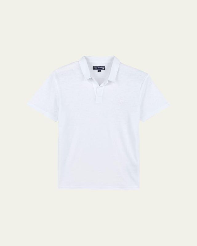 Mens Pyramid Linen Polo Shirt Product Image