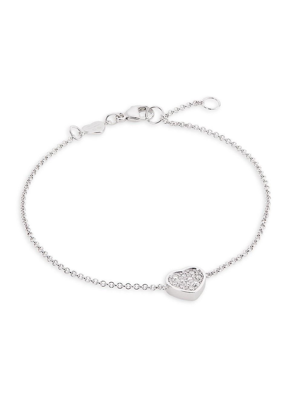 Womens My Happy Hearts 18K White Gold & Diamond Bracelet Product Image