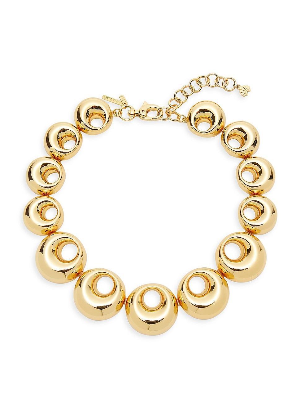 Lele Sadoughi Medallion Necklace Metallic Gold.. Product Image