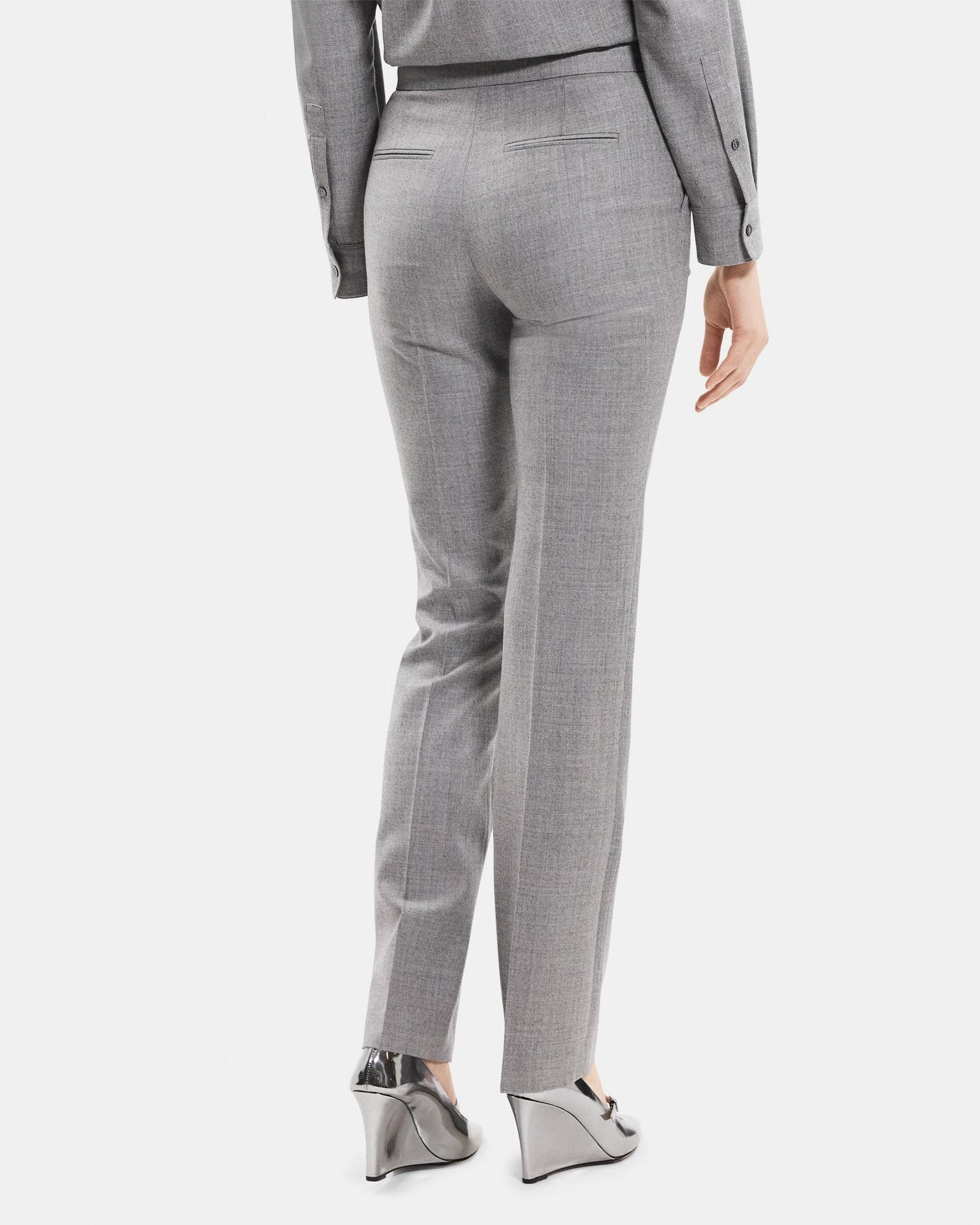 Slim-Straight Pant in Mélange Wool Flannel Product Image