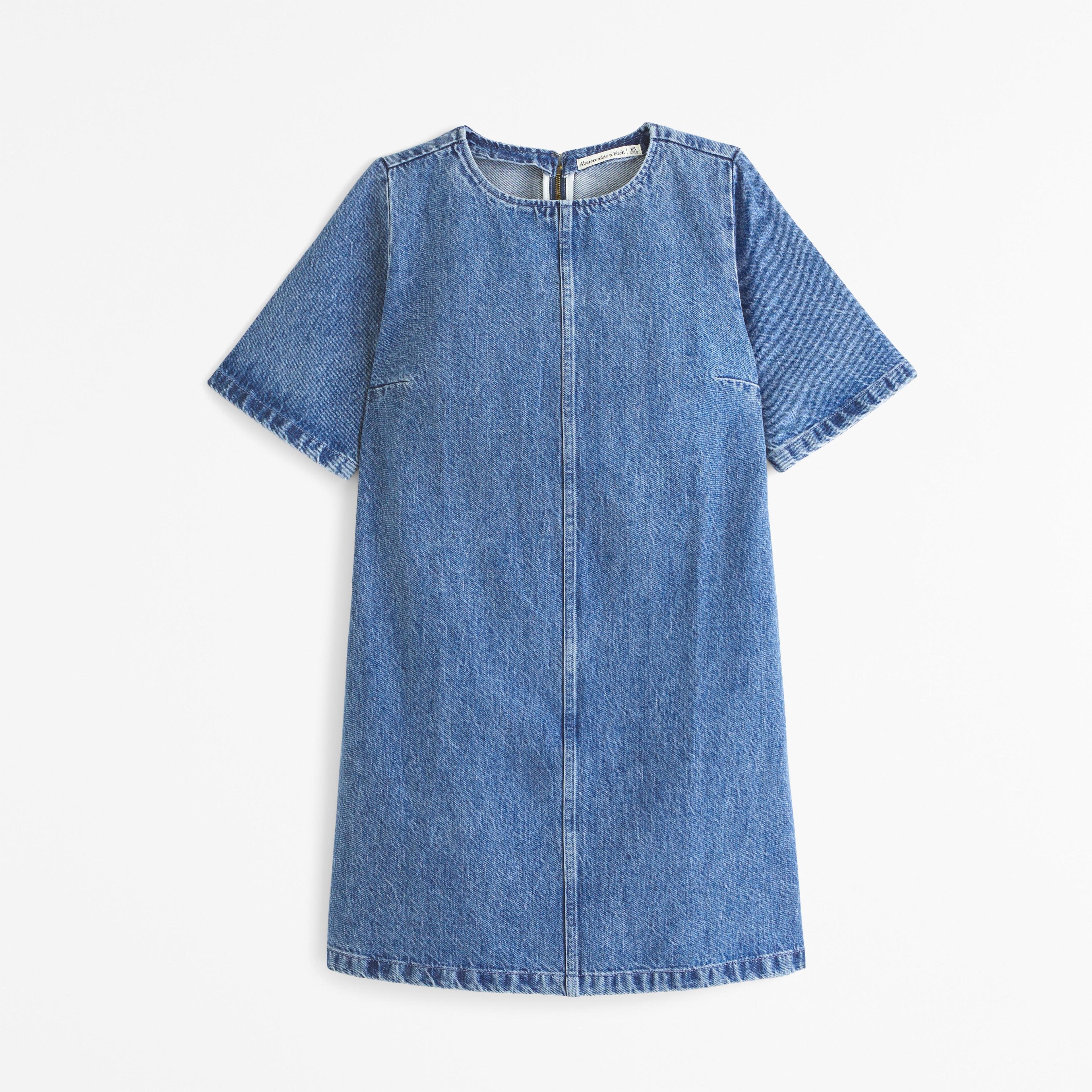 Denim Tee Shift Dress Product Image