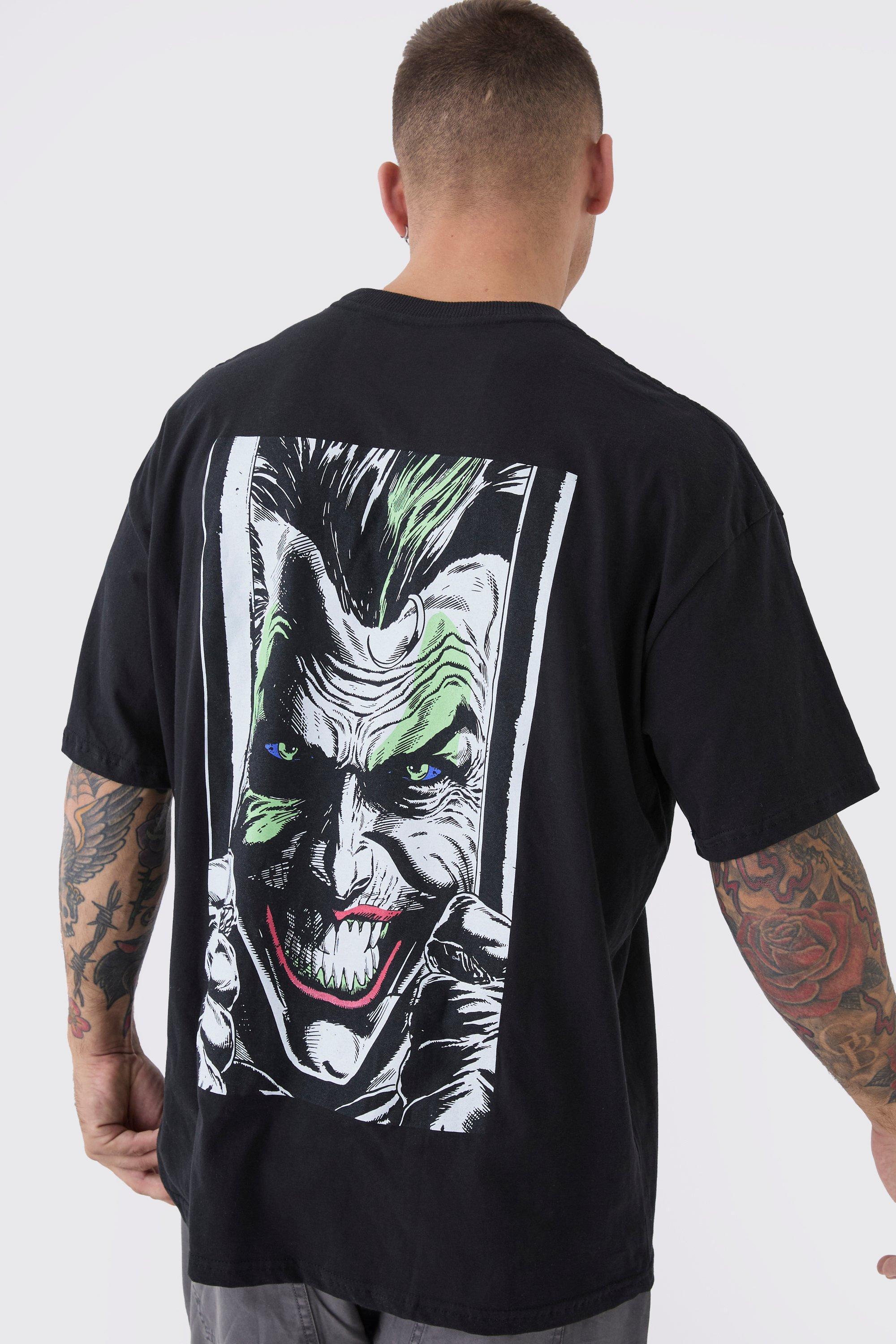 Oversized Batman Joker License Print T-Shirt | boohooMAN USA Product Image