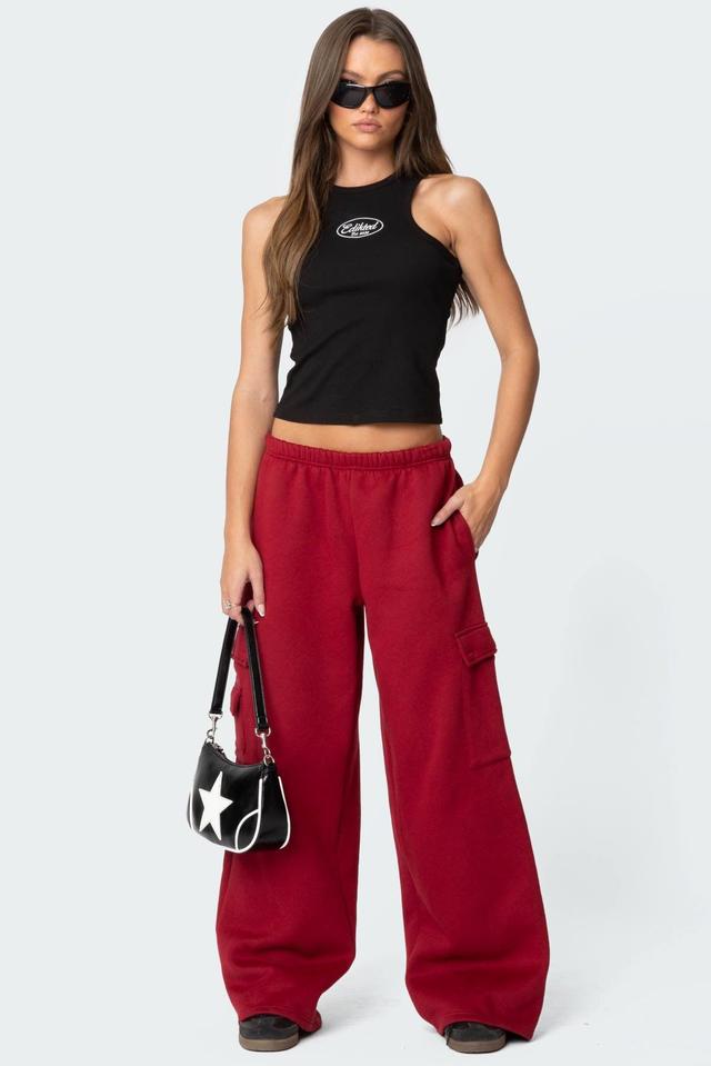 Wide Leg Cargo Sweatpants Product Image