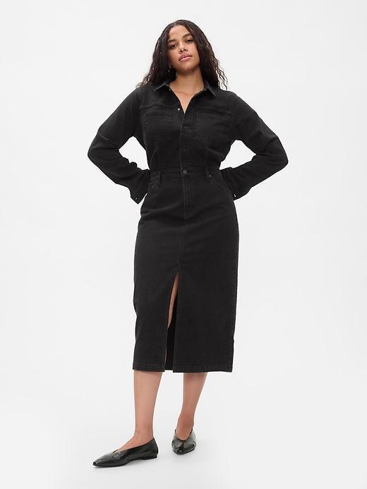 Denim Midi Dress Product Image