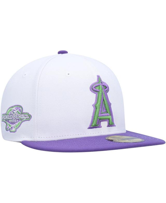 Mens New Era White Los Angeles Angels 2002 World Series Side Patch 59FIFTY Fitted Hat Product Image