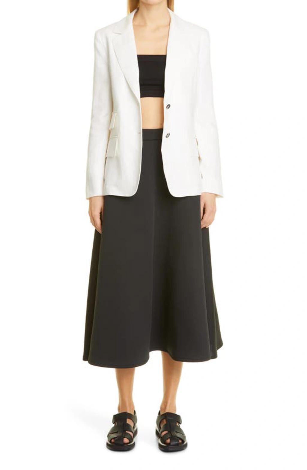 MAX MARA Cotton-blend Single-breasted Blazer In Seta Product Image