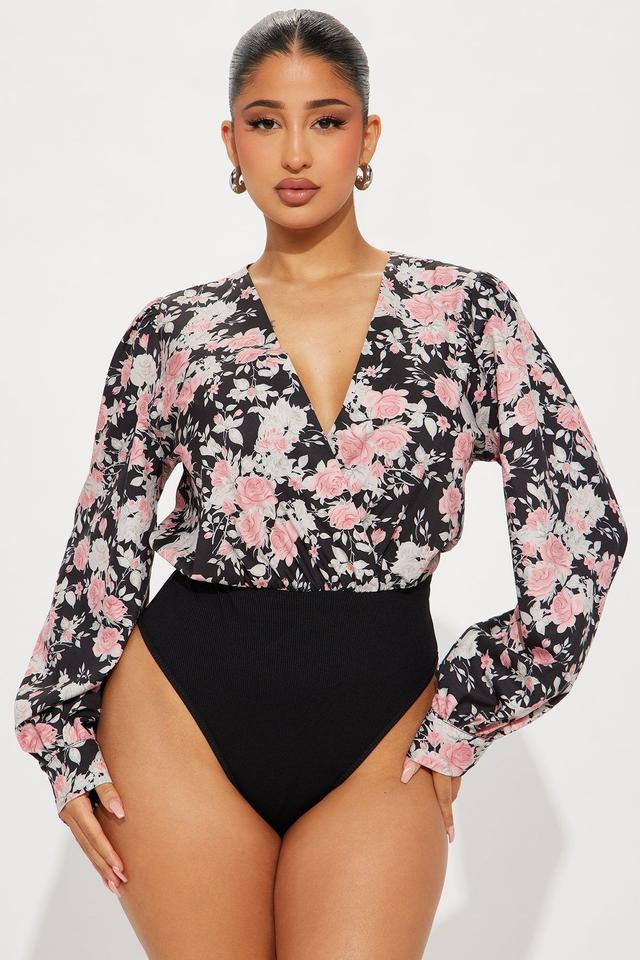 Patricia Floral Bodysuit - Black/combo Product Image