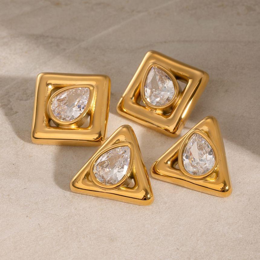 Teardrop Geometry Stud Earring Product Image