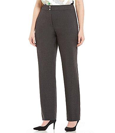 Calvin Klein Plus Size Traditional Fit Tapered Leg Pants Product Image