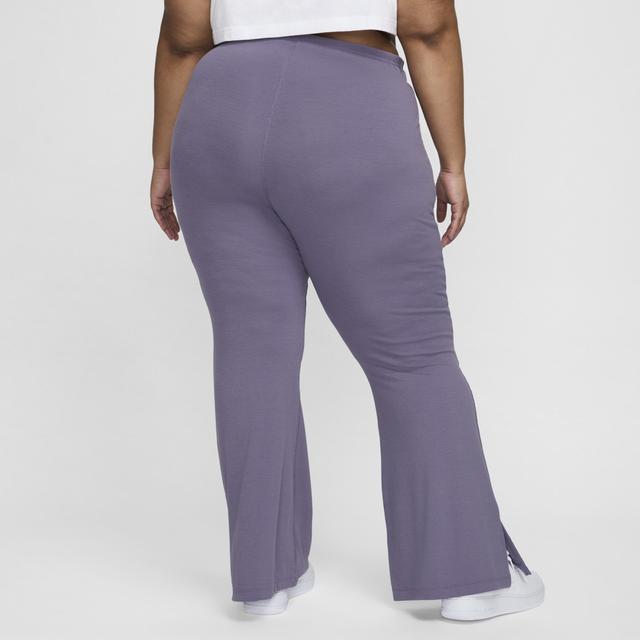 Womens Nike Sportswear Chill Knit Tight Mini-Rib Flared Leggings (Plus Size) Product Image