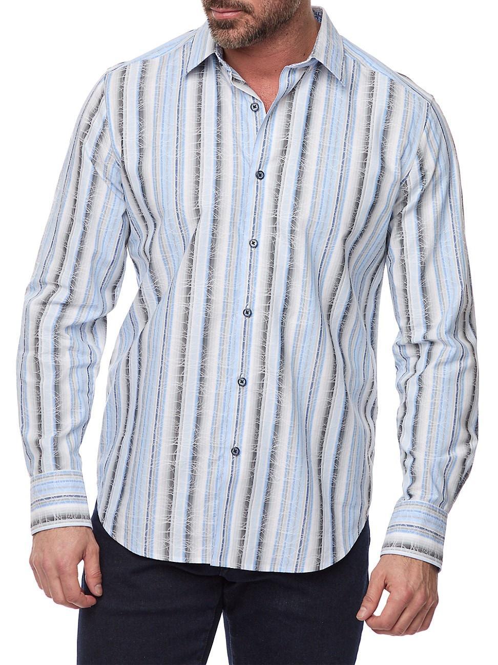 Mens Drakeswood Striped Stretch-Cotton Shirt Product Image