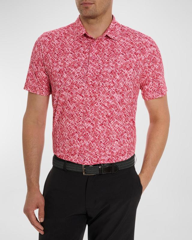 Mens Tyne Printed Stretch Polo Shirt Product Image