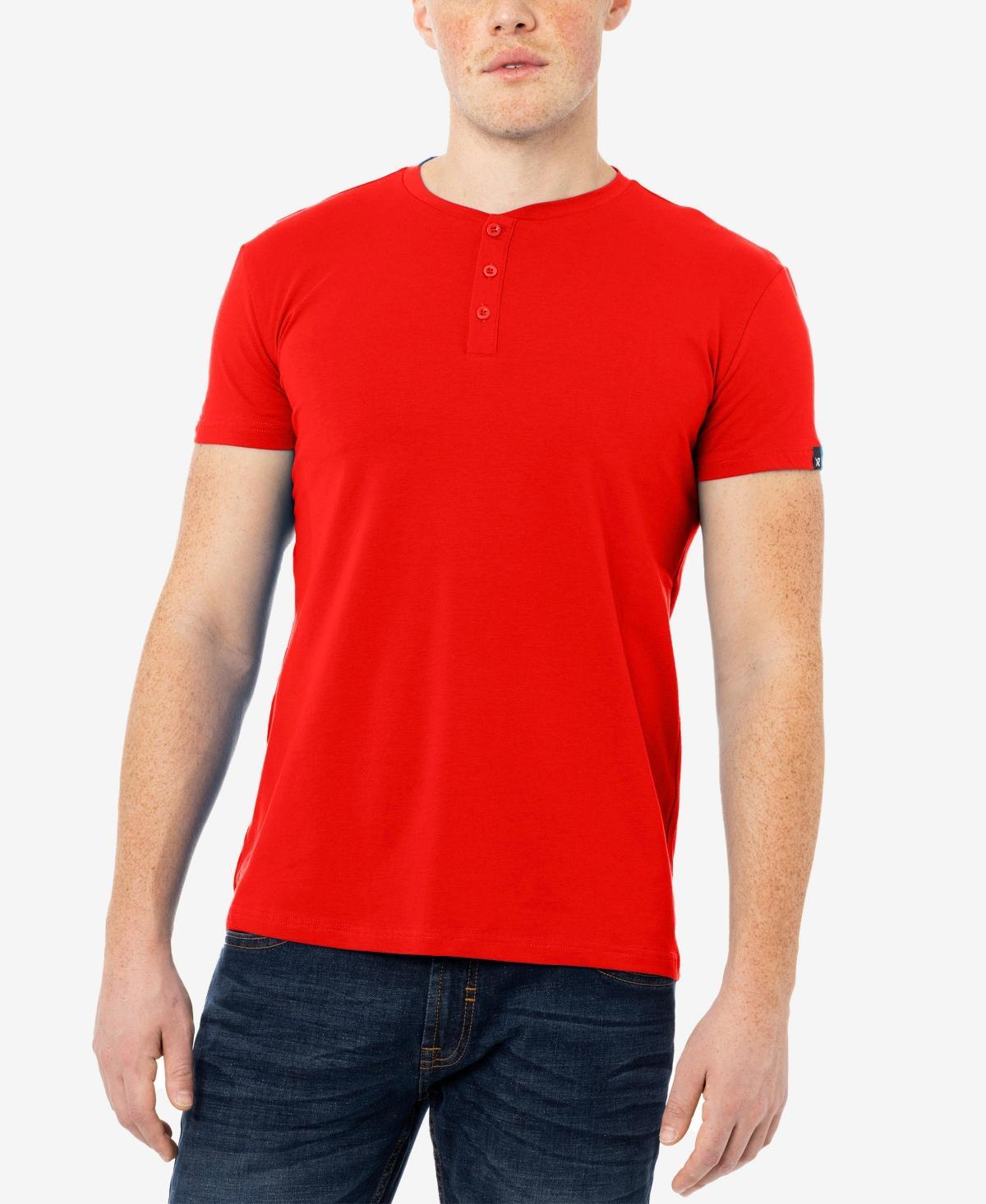 X-Ray Mens Basic Henley Neck Short Sleeve T-shirt Product Image