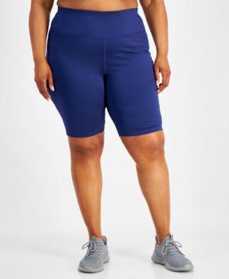 Plus Size Essentials High Waist Bike Shorts, Created for Macy's Product Image