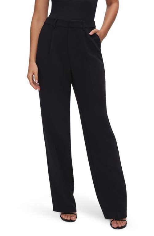 Good American Luxe Suiting Column Wide Leg Trousers Product Image