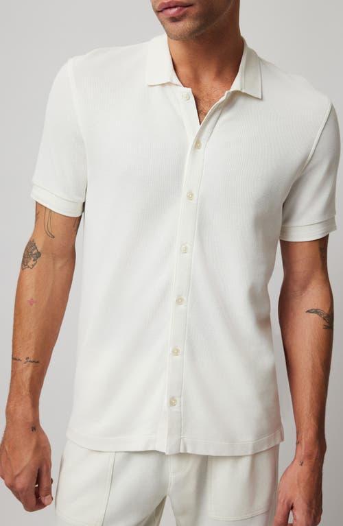 Mens Pique Button Front Shirt Product Image