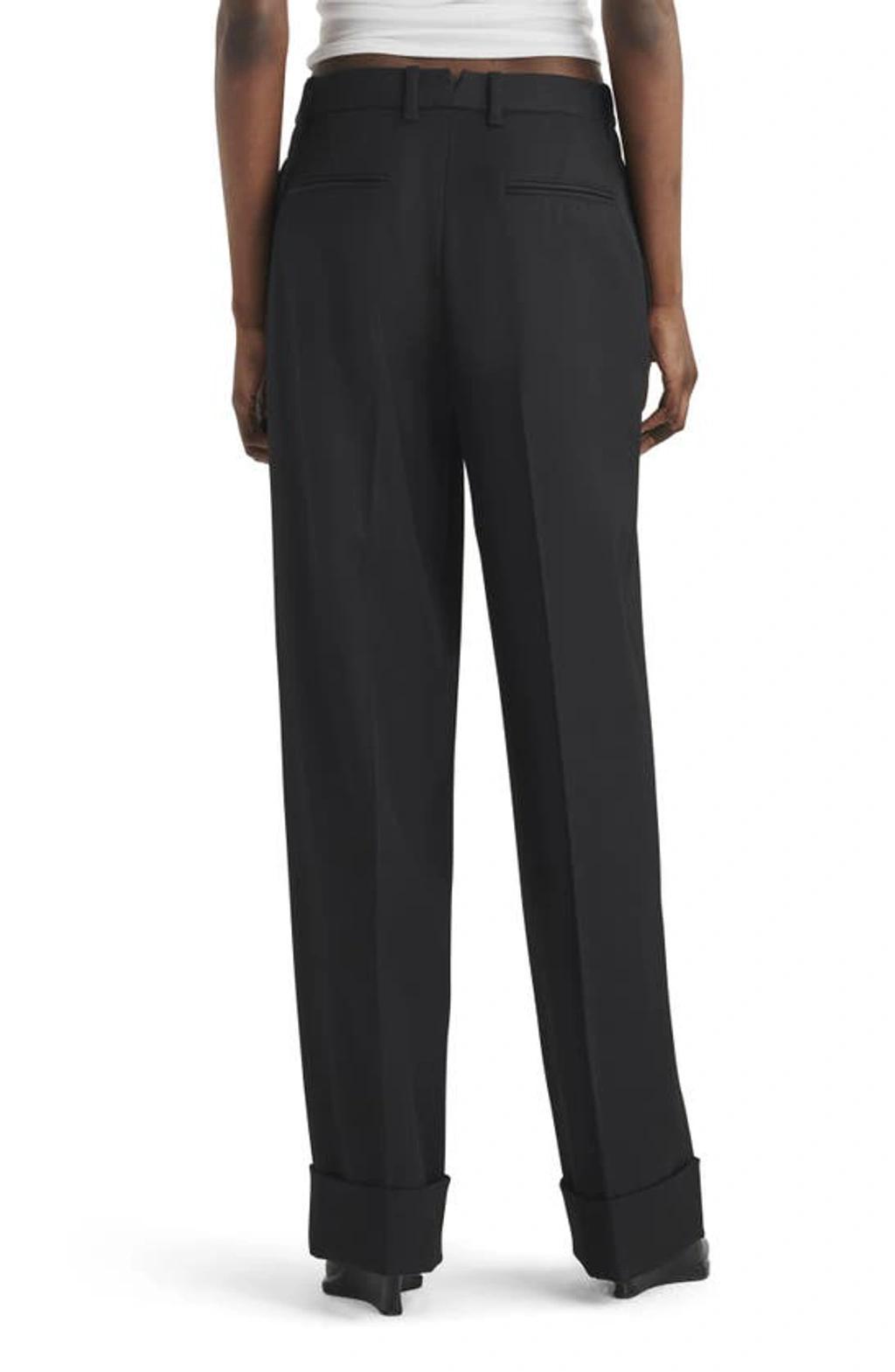 Marianne Virgin Wool Straight Leg Pants In Black Product Image