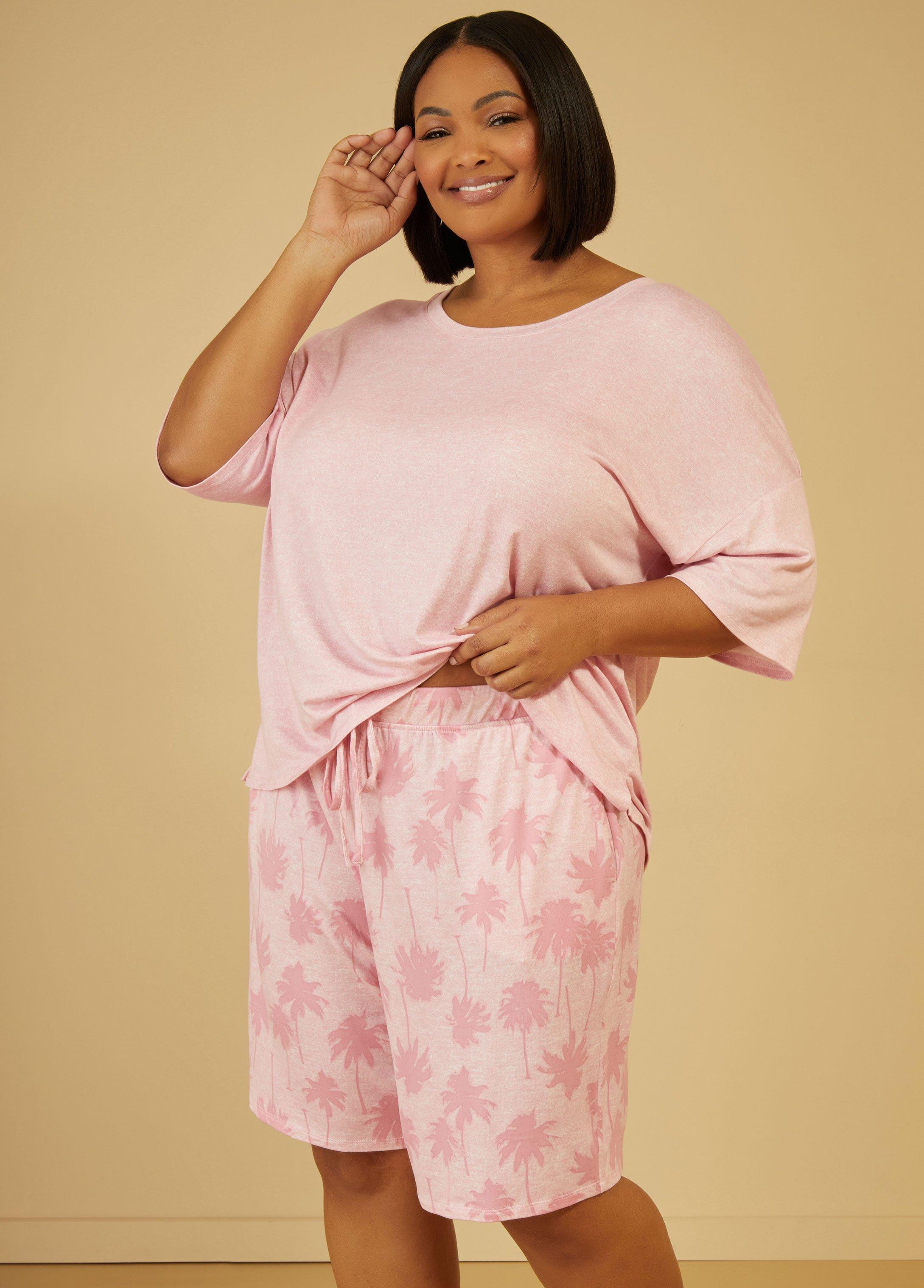 Jaclyn Intimates Palm Print PJ Set Product Image