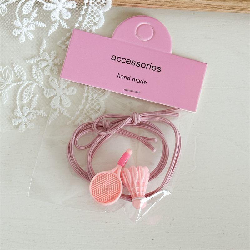 Set: Racquet Hair Tie + Shuttlecock Hair Tie Product Image