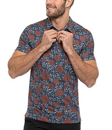 Travis Mathew The Heater Scenic Pass Floral Golf Polo Product Image