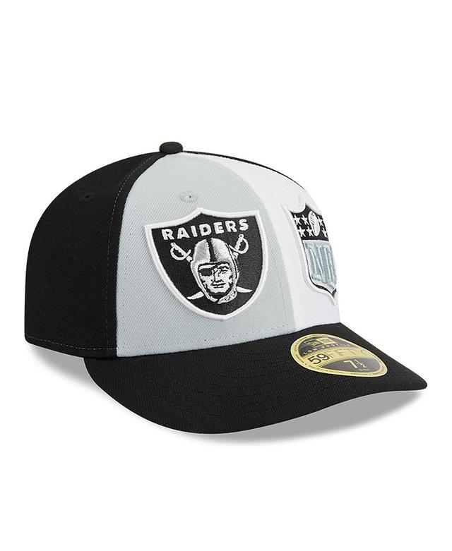 Mens New Era Gray Las Vegas Raiders 2023 Sideline Low Profile 59FIFTY Fitted Hat - Gray Product Image