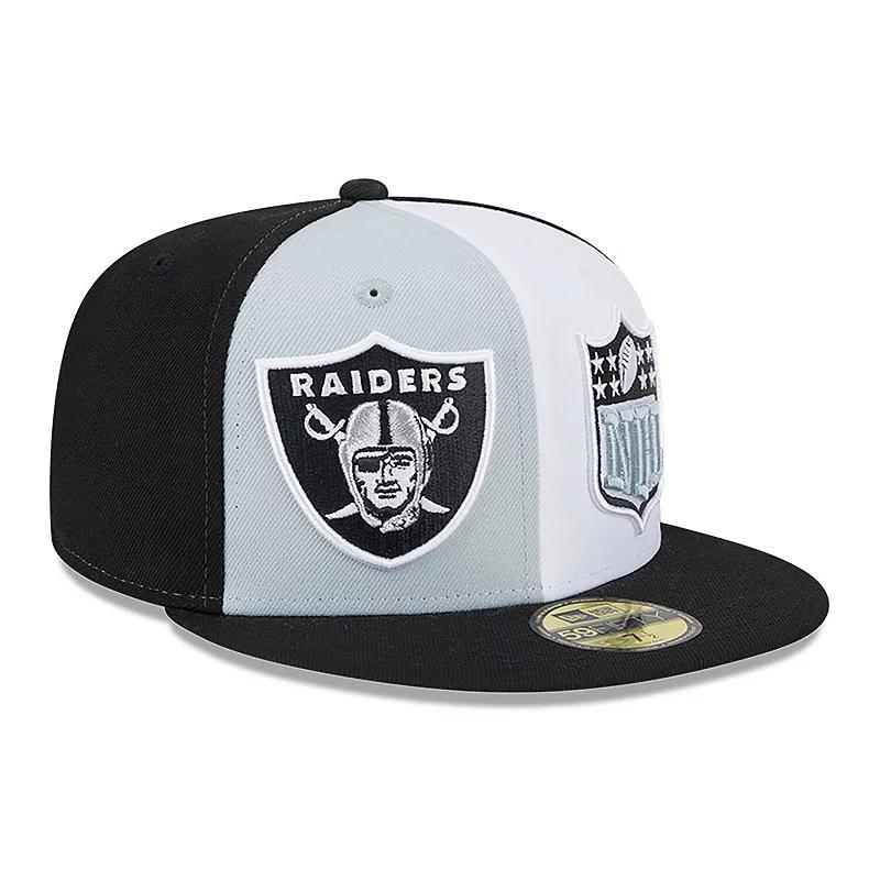 Mens New Era Gray/Black Las Vegas Raiders 2023 Sideline 59FIFTY Fitted Hat Product Image