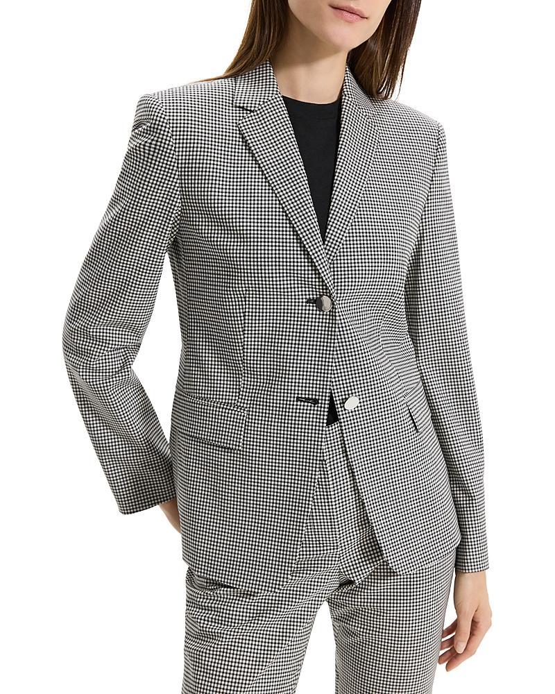 Theory Check Single Breasted Blazer Product Image