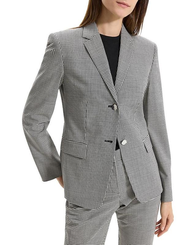 Theory Check Single Breasted Blazer Product Image