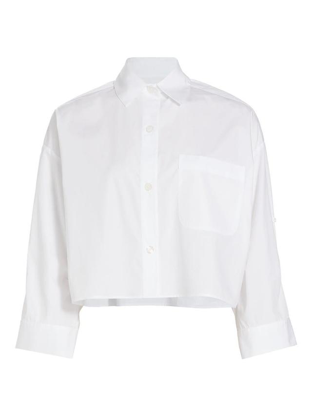 Womens Next Ex Poplin Cropped Shirt Product Image