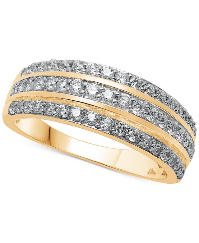 10k Gold 3/4 Carat T.W. Diamond Multi Row Ring, Womens White Product Image