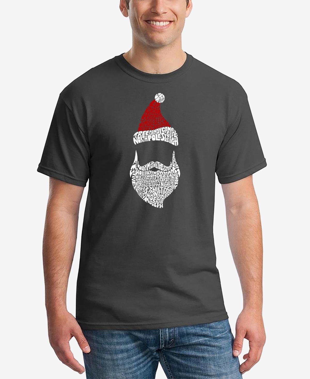 La Pop Art Mens Santa Claus Word Art T-shirt Product Image