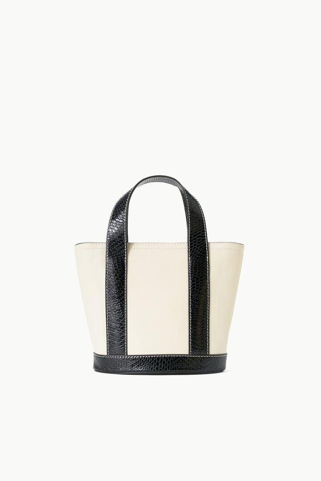 MINI ALLORA TOTE | CREAM BLACK Product Image