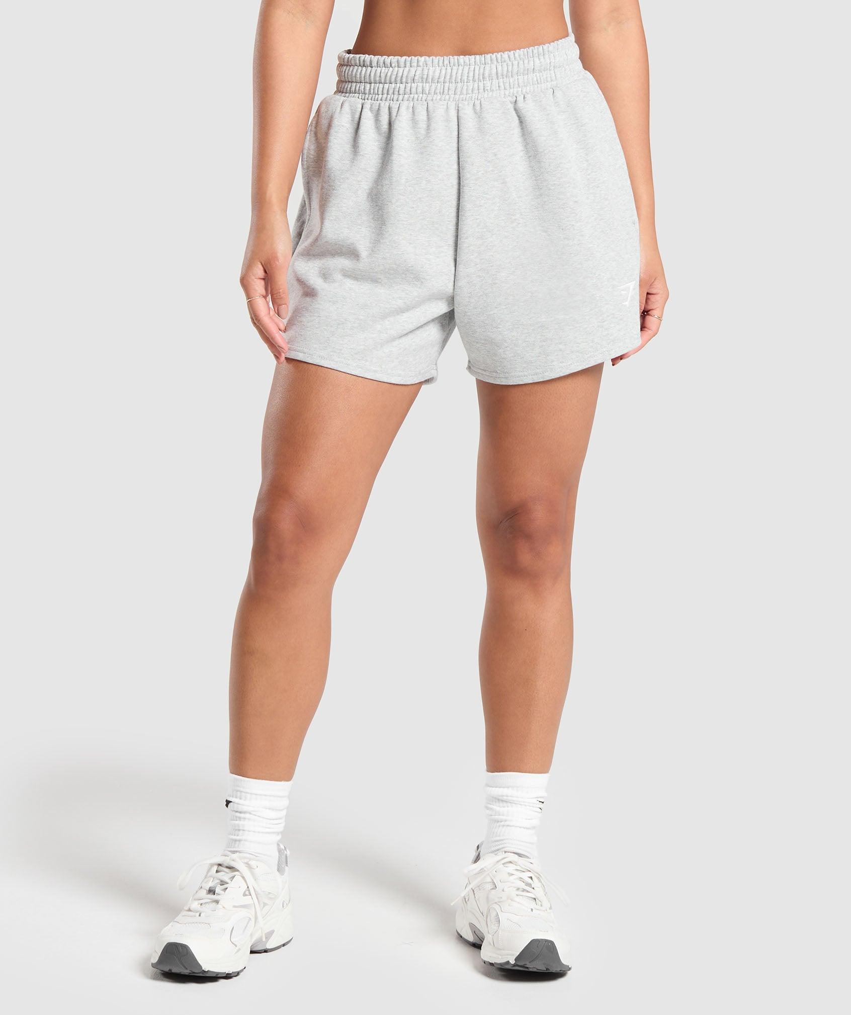 Gymshark Training Fleece Shorts - Light Grey Core Marl Female Product Image