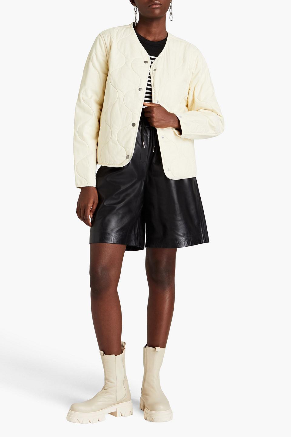 Quilted Twill Jacket In Ivory Product Image